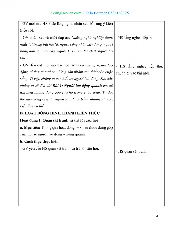 Giáo án và PPT Đạo đức 4 kết nối Bài 1: Biết ơn người lao động