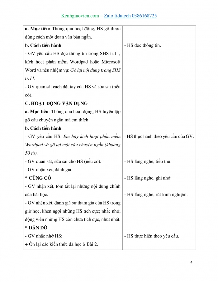 Giáo án và PPT Tin học 4 cánh diều Bài 2: Thực hành gõ bàn phím đúng cách