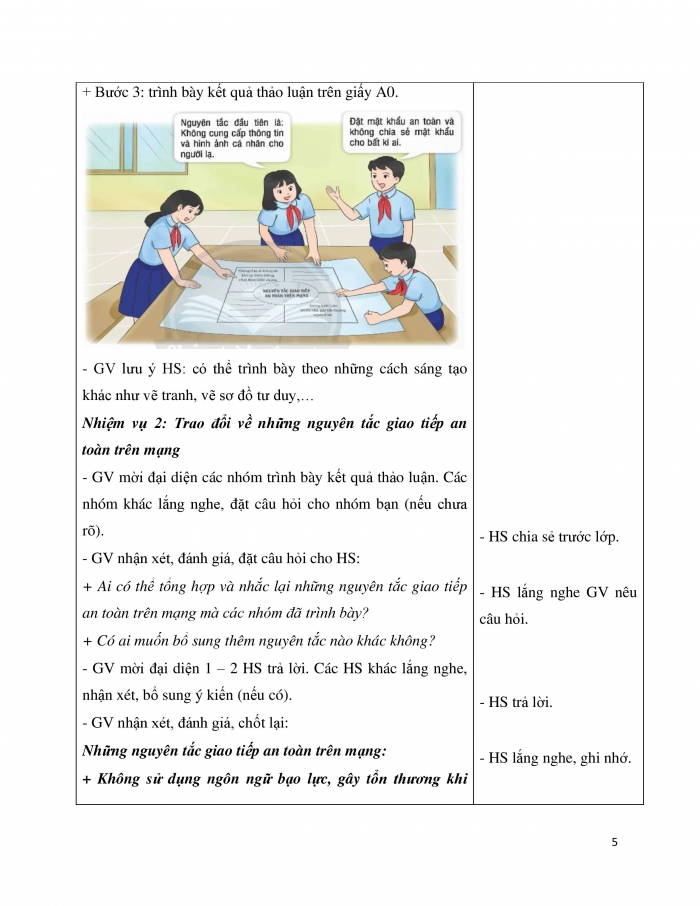 Giáo án và PPT Hoạt động trải nghiệm 5 chân trời bản 1 Chủ đề 2: An toàn cho em An toàn cho mọi người - Tuần 6