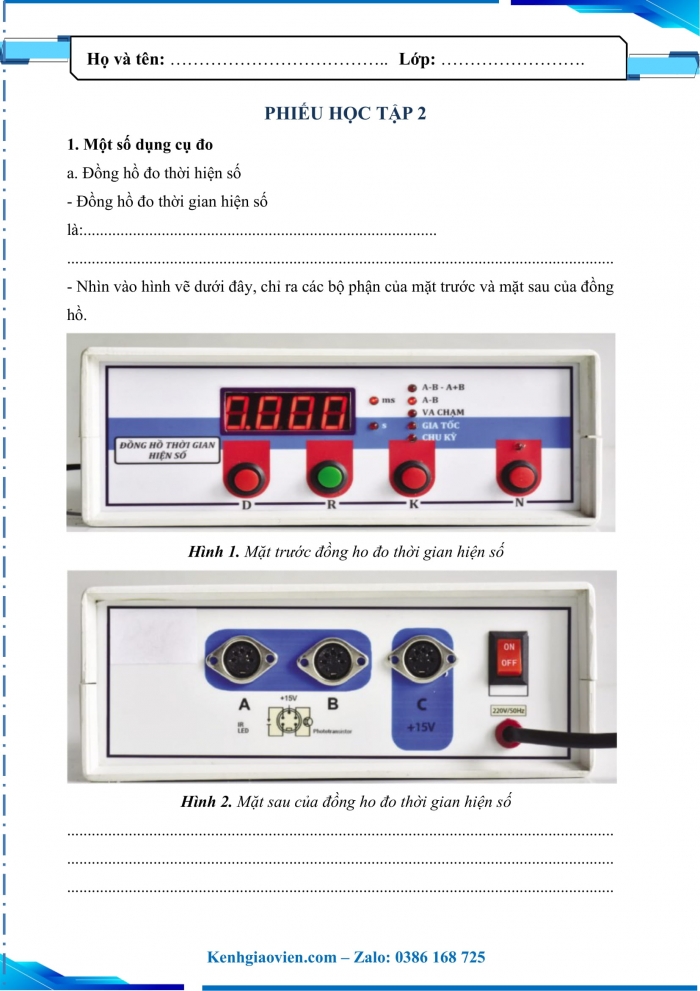 Phiếu học tập KHTN 7 cánh diều