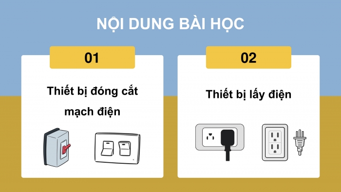 Giáo án điện tử Công nghệ 9 Lắp đặt mạng điện trong nhà Chân trời Chủ đề 1: Thiết bị đóng cắt và lấy điện trong gia đình