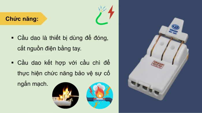 Giáo án điện tử Công nghệ 9 Lắp đặt mạng điện trong nhà Chân trời Chủ đề 1: Thiết bị đóng cắt và lấy điện trong gia đình