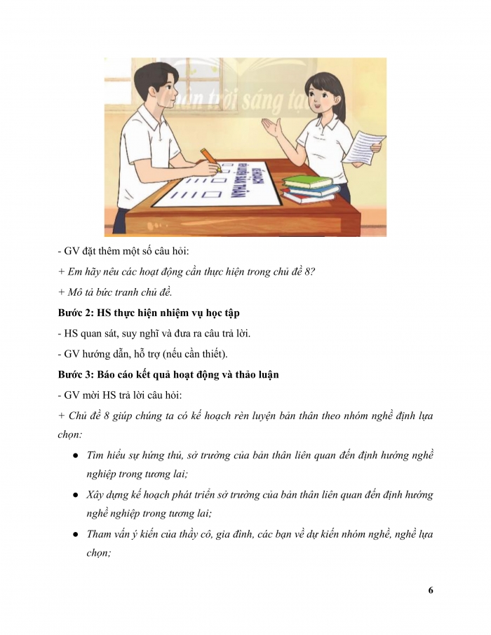 Giáo án và PPT Hoạt động trải nghiệm 11 chân trời bản 2 Chủ đề 8: Rèn luyện bản thân theo nhóm nghề định lựa chọn