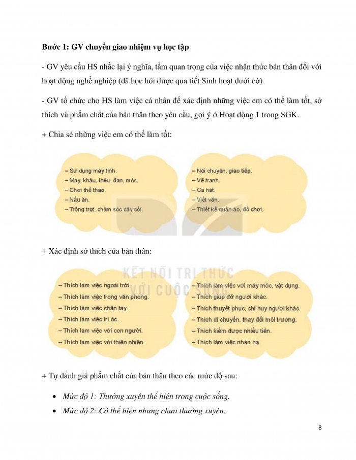 Giáo án và PPT Hoạt động trải nghiệm 7 kết nối Chủ đề 9: Hiểu bản thân - Chọn đúng nghề