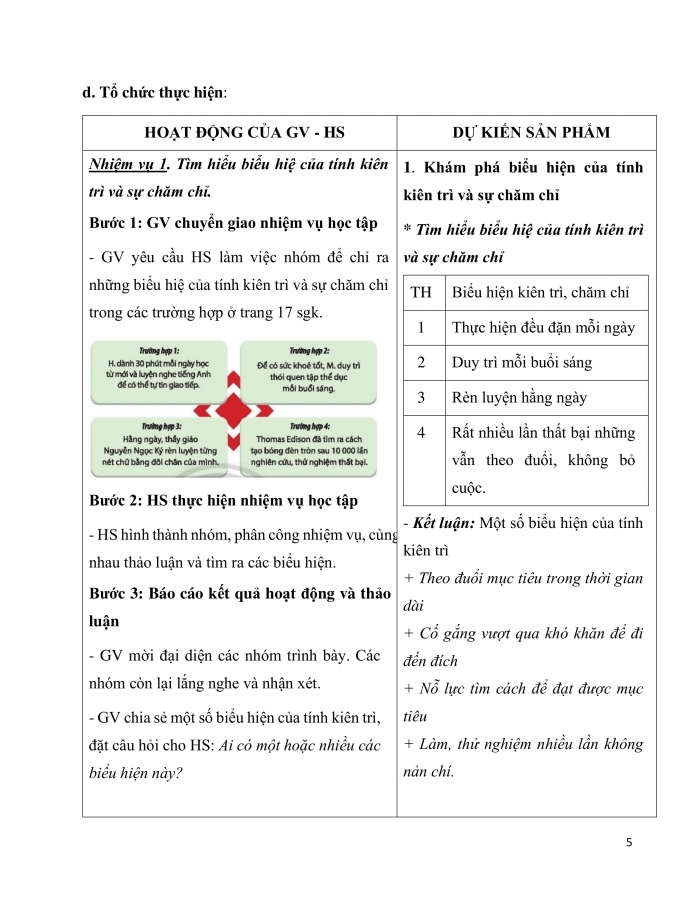 Giáo án và PPT Hoạt động trải nghiệm 7 chân trời bản 1 Chủ đề 2: Rèn luyện sự kiên trì và chăm chỉ