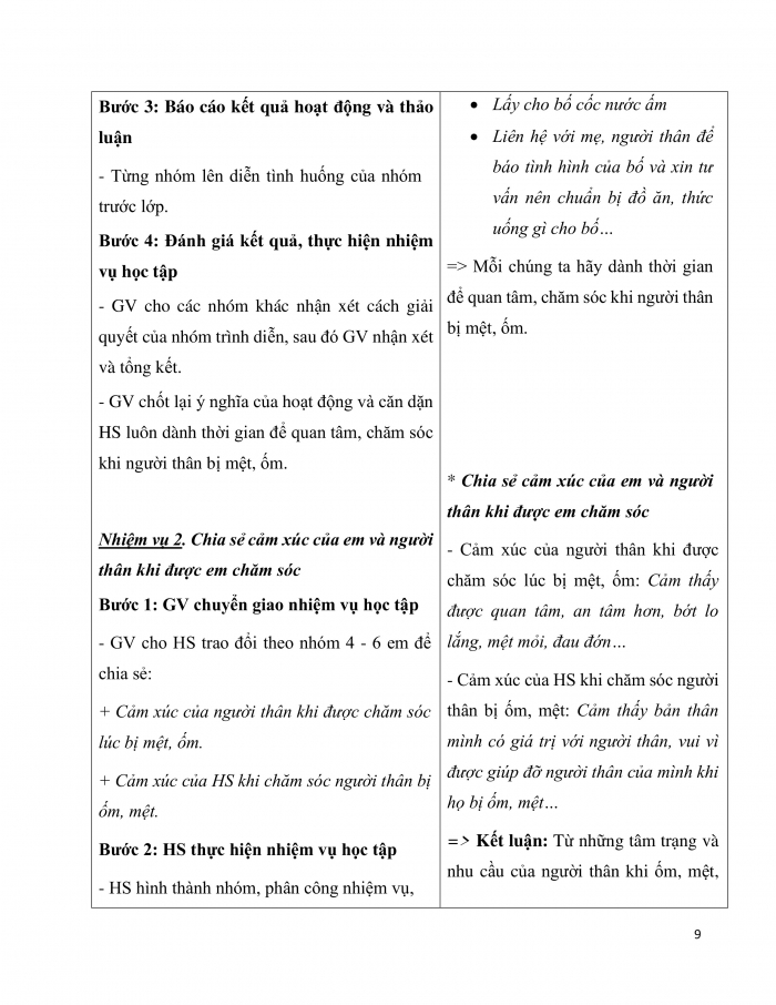 Giáo án và PPT Hoạt động trải nghiệm 7 chân trời bản 1 Chủ đề 4: Chia sẻ trách nhiệm trong gia đình