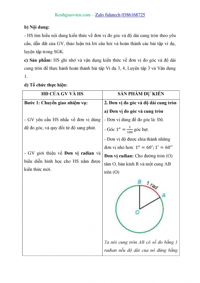 Giáo án và PPT Toán 11 kết nối Bài 1: Giá trị lượng giác của góc lượng giác