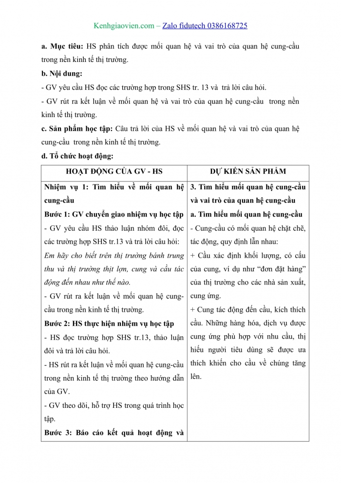 Giáo án và PPT Kinh tế pháp luật 11 kết nối Bài 2: Cung - cầu trong nền kinh tế thị trường