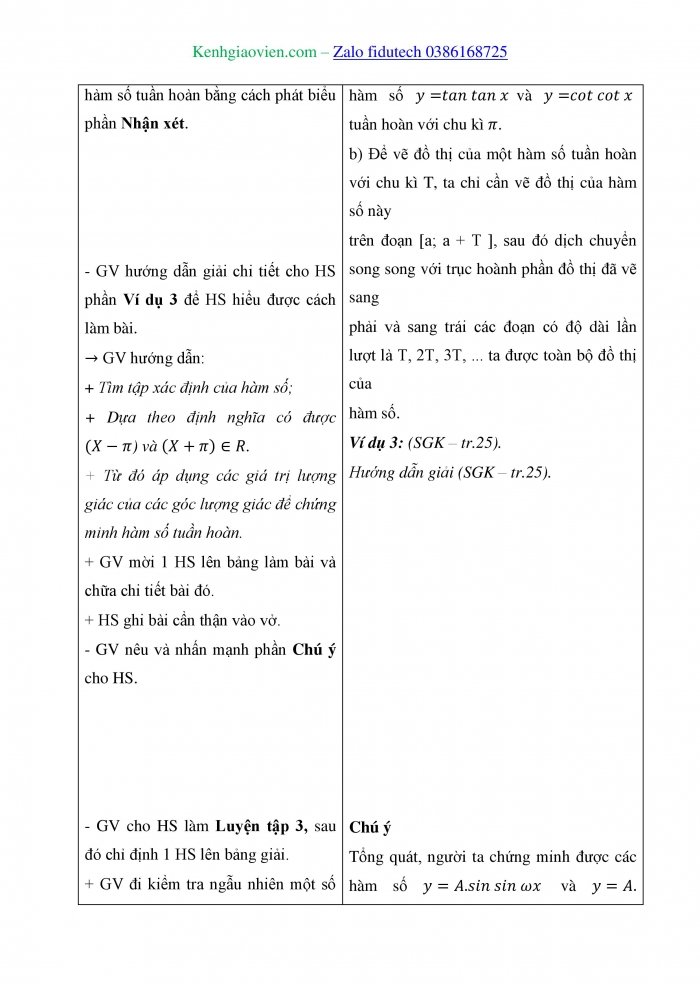 Giáo án và PPT Toán 11 kết nối Bài 3: Hàm số lượng giác