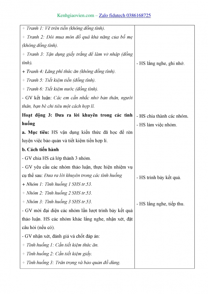 Giáo án và PPT Đạo đức 4 chân trời Bài 10: Em quý trọng đồng tiền