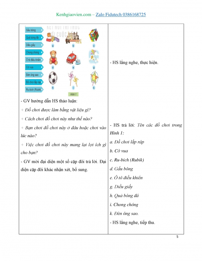 Giáo án và PPT Công nghệ 3 kết nối Bài 10: Làm đồ chơi