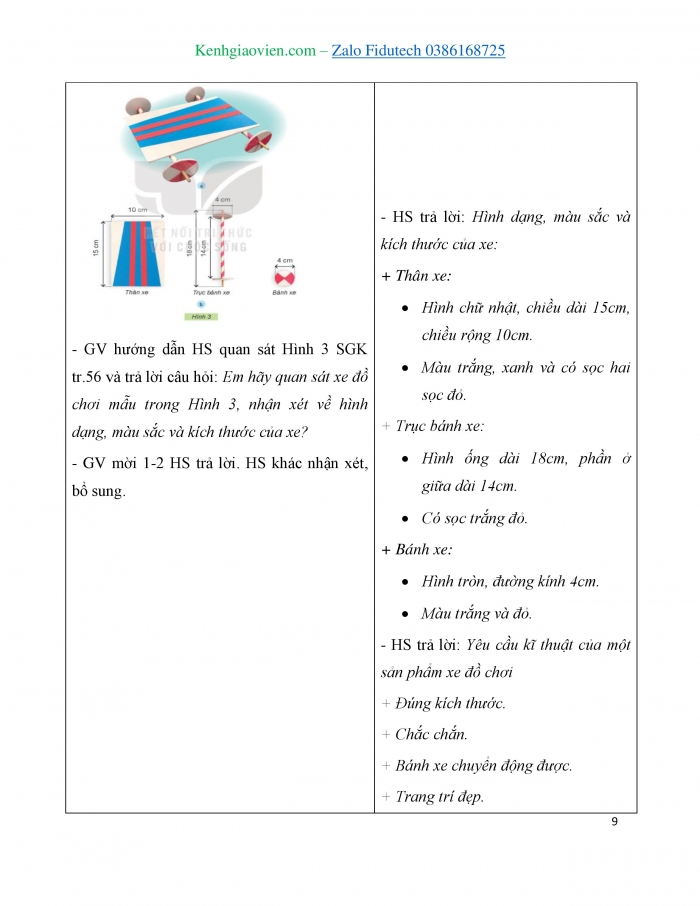 Giáo án và PPT Công nghệ 3 kết nối Bài 10: Làm đồ chơi