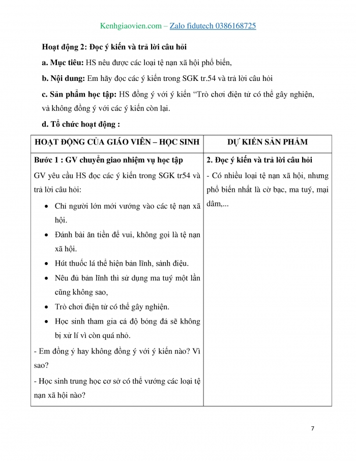 Giáo án và PPT Công dân 7 chân trời Bài 10: Nguyên nhân, hậu quả của tệ nạn xã hội