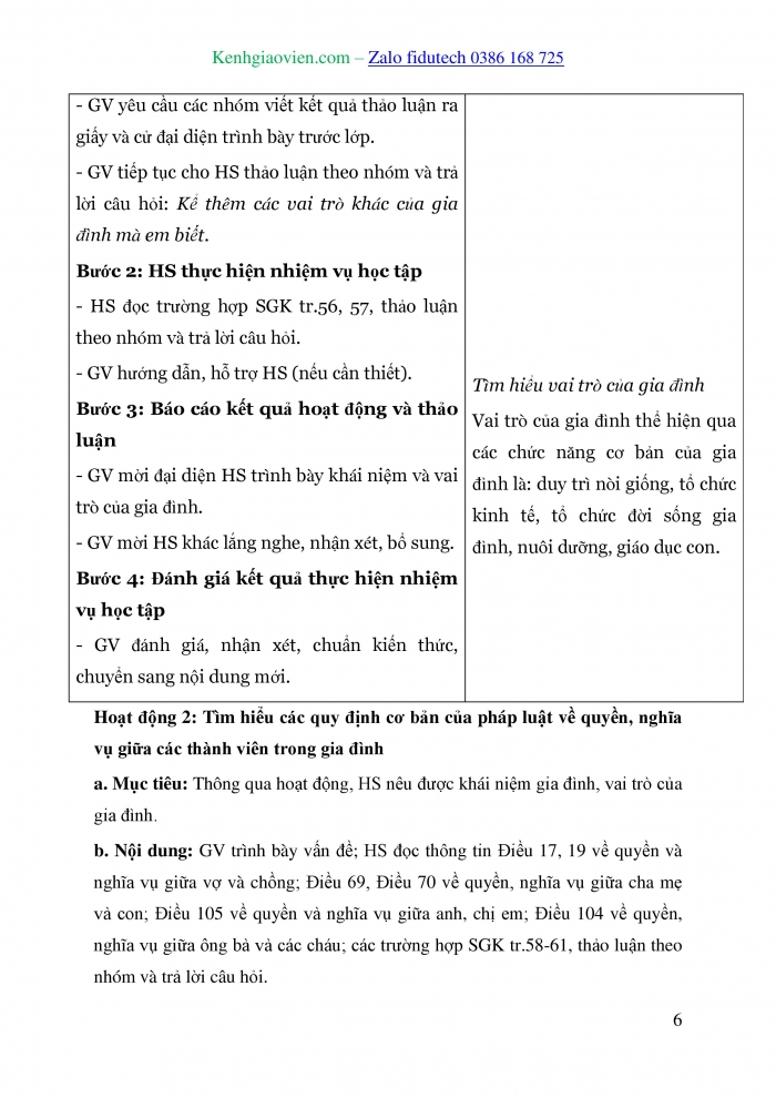 Giáo án và PPT Công dân 7 kết nối Bài 10: Quyền và nghĩa vụ của công dân trong gia đình