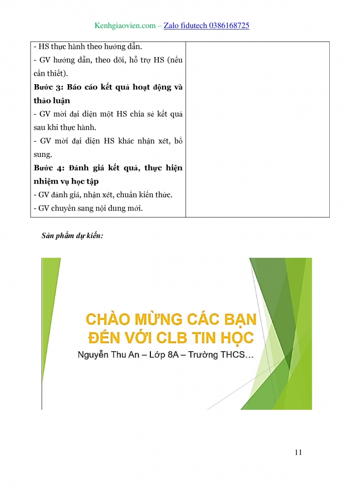 Giáo án và PPT Tin học 8 kết nối Bài 10a: Định dạng nâng cao cho trang chiếu