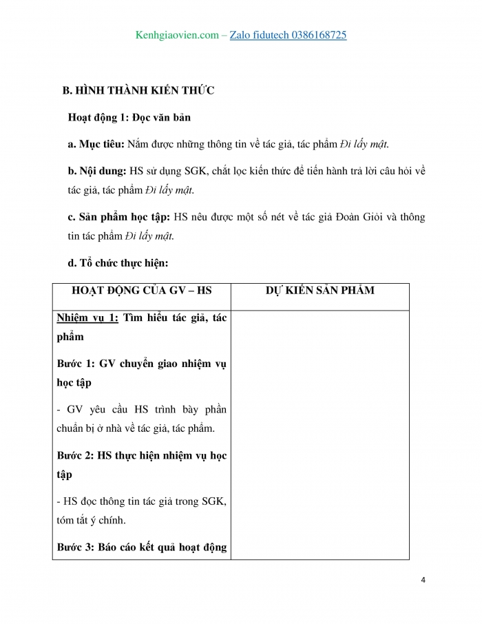 Giáo án và PPT Ngữ văn 7 kết nối Bài 1: Đi lấy mật (trích Đất rừng phương Nam, Đoàn Giỏi)