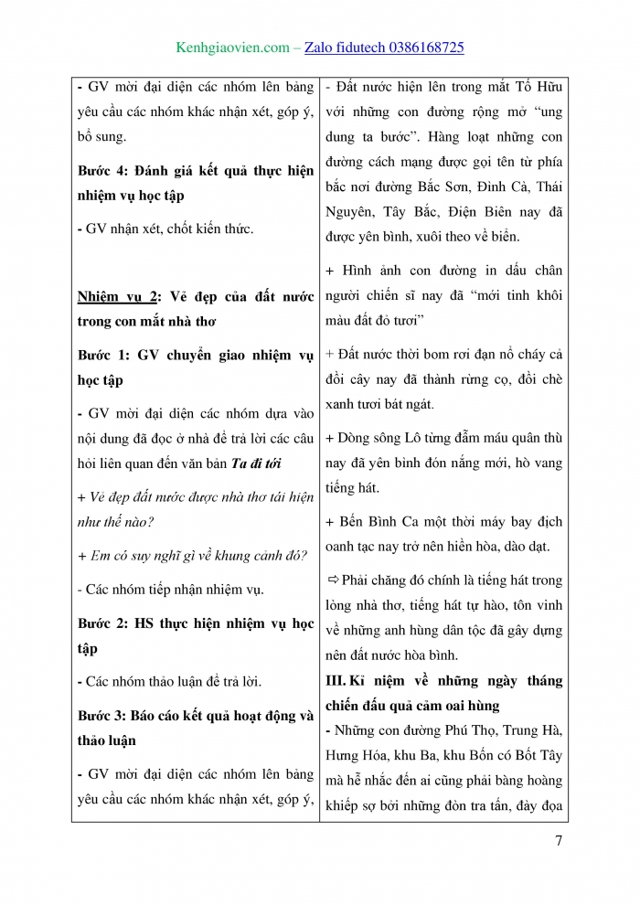 Giáo án và PPT Ngữ văn 8 kết nối Bài 1: Ta đi tới (trích, Tố Hữu)