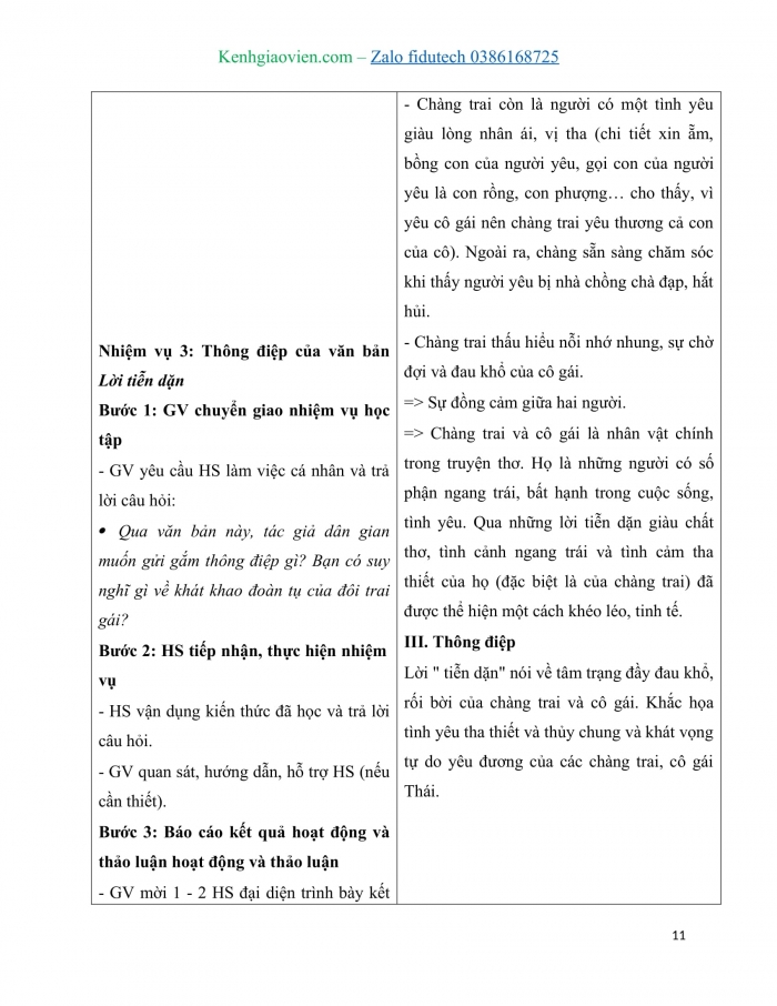 Giáo án và PPT Ngữ văn 11 cánh diều Bài 1: Lời tiễn dặn (Trích Tiễn dặn người yêu)