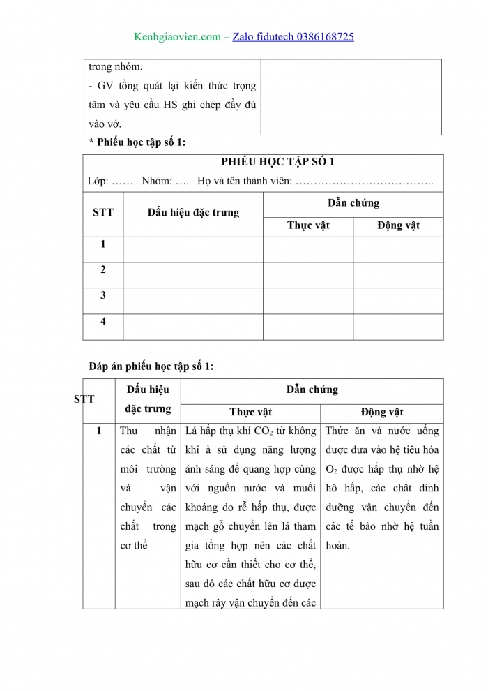 Giáo án và PPT Sinh học 11 chân trời Bài 1: Khái quát về trao đổi chất và chuyển hoá năng lượng ở sinh vật