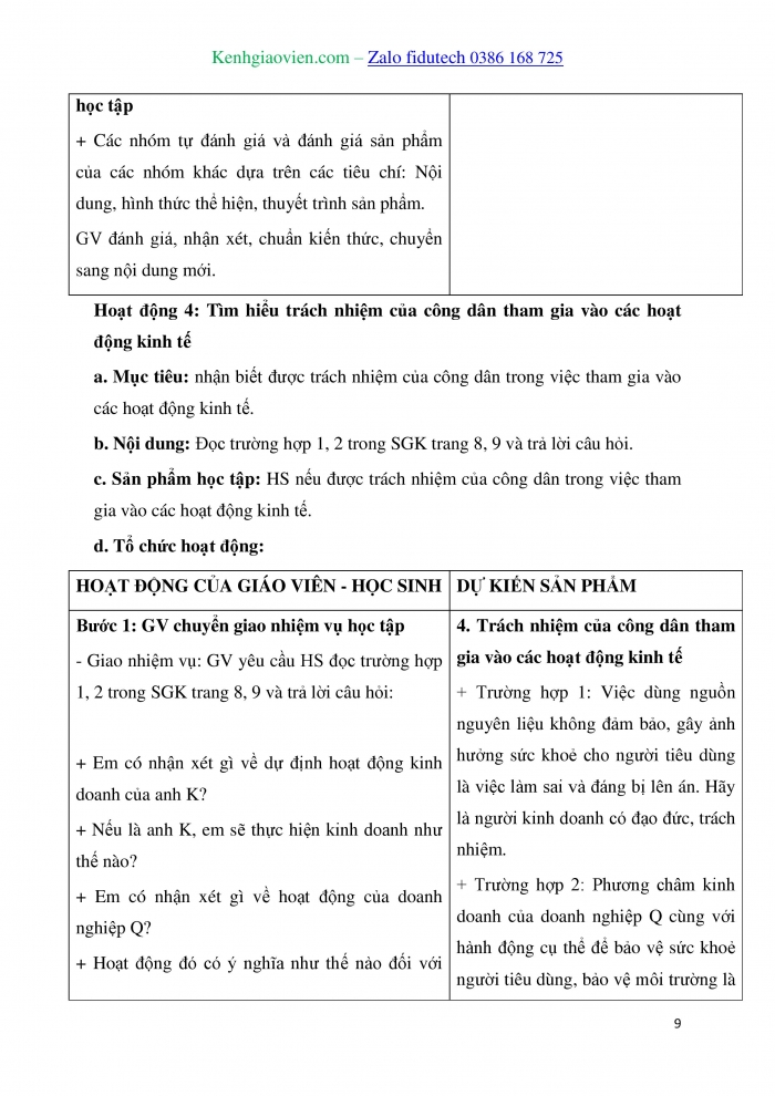 Giáo án và PPT Kinh tế pháp luật 10 chân trời Bài 1: Nền kinh tế và các hoạt động của nền kinh tế