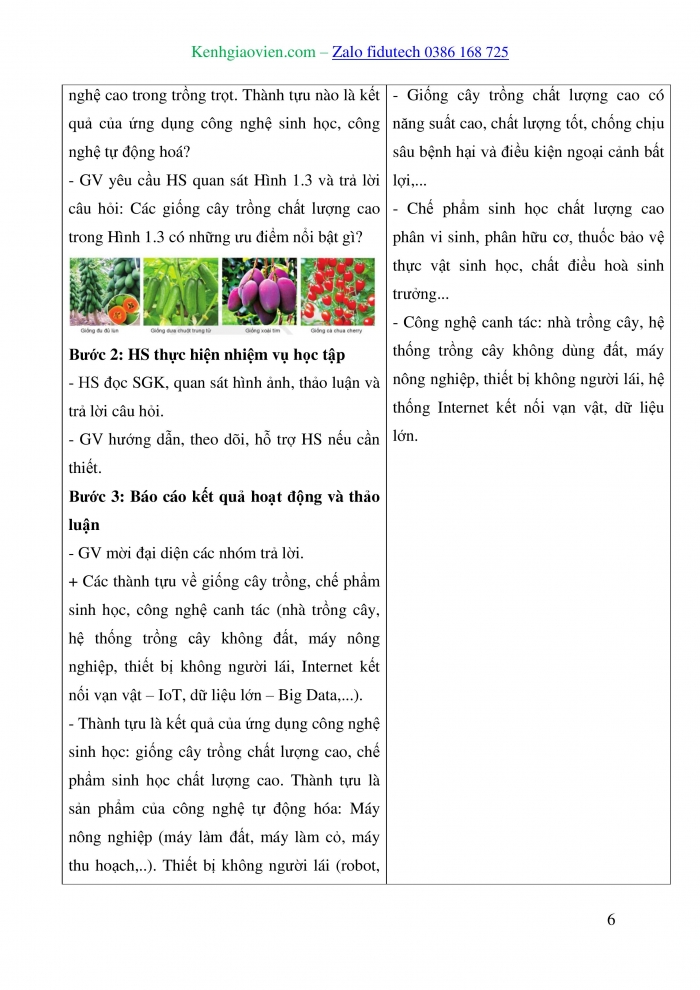 Giáo án và PPT Công nghệ trồng trọt 10 cánh diều Bài 1: Trồng trọt trong bối cảnh cuộc cách mạng công nghiệp 4.0