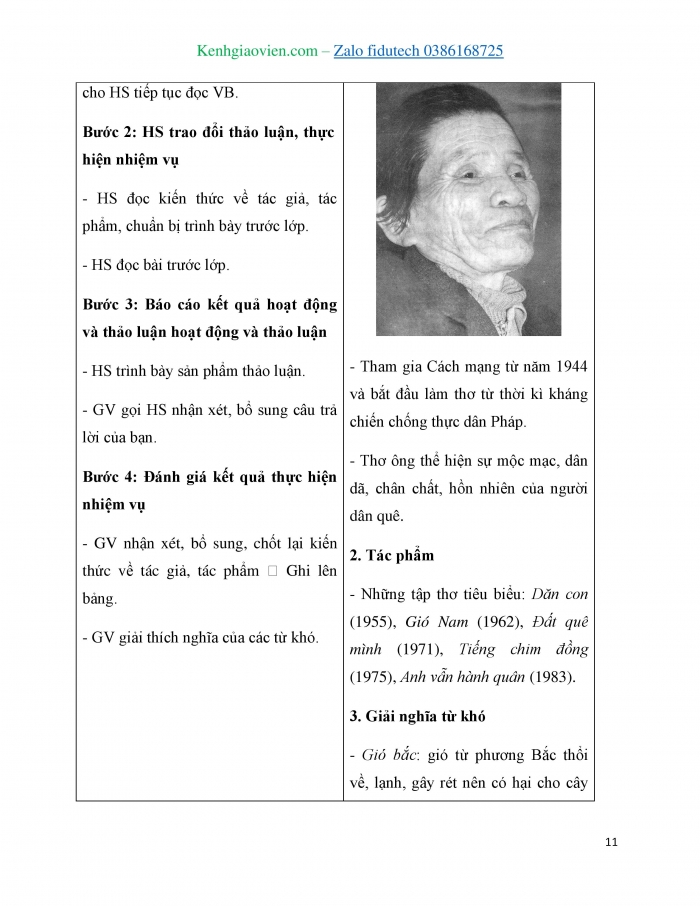 Giáo án và PPT Ngữ văn 7 chân trời Bài 1: Lời của cây (Trần Hữu Thung)