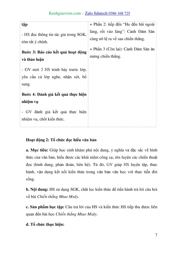 Giáo án và PPT Ngữ văn 10 cánh diều Bài 1: Chiến thắng Mtao Mxây (Trích sử thi Đăm Săn)