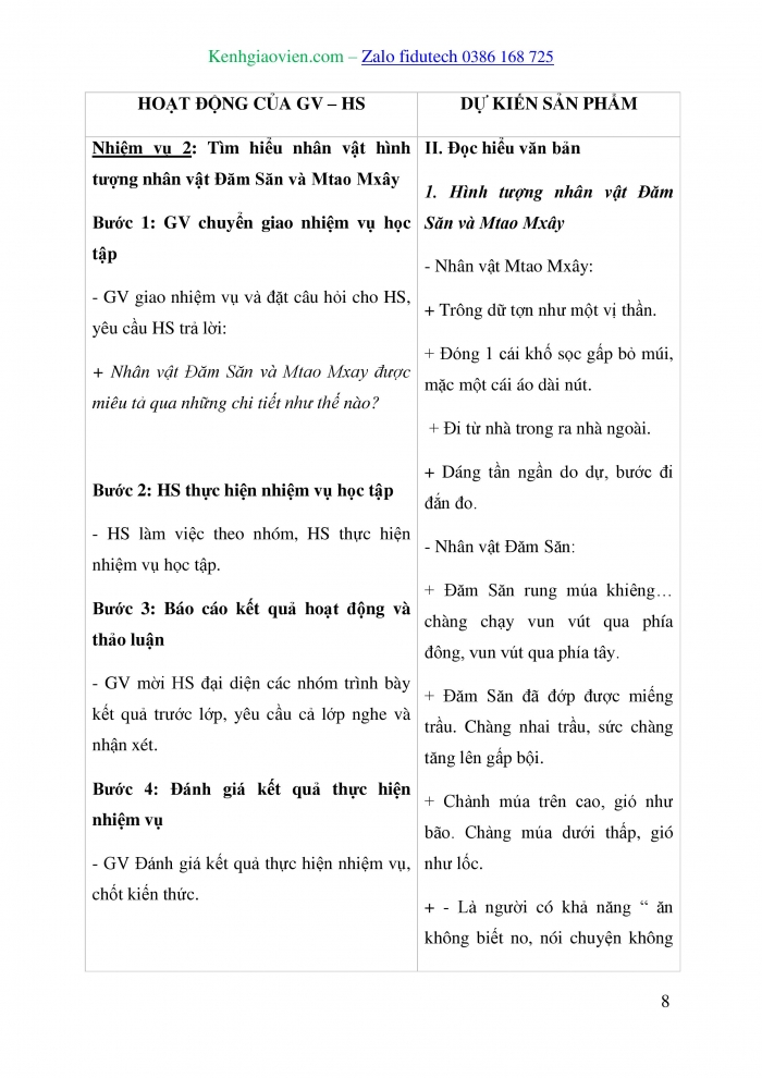 Giáo án và PPT Ngữ văn 10 cánh diều Bài 1: Chiến thắng Mtao Mxây (Trích sử thi Đăm Săn)