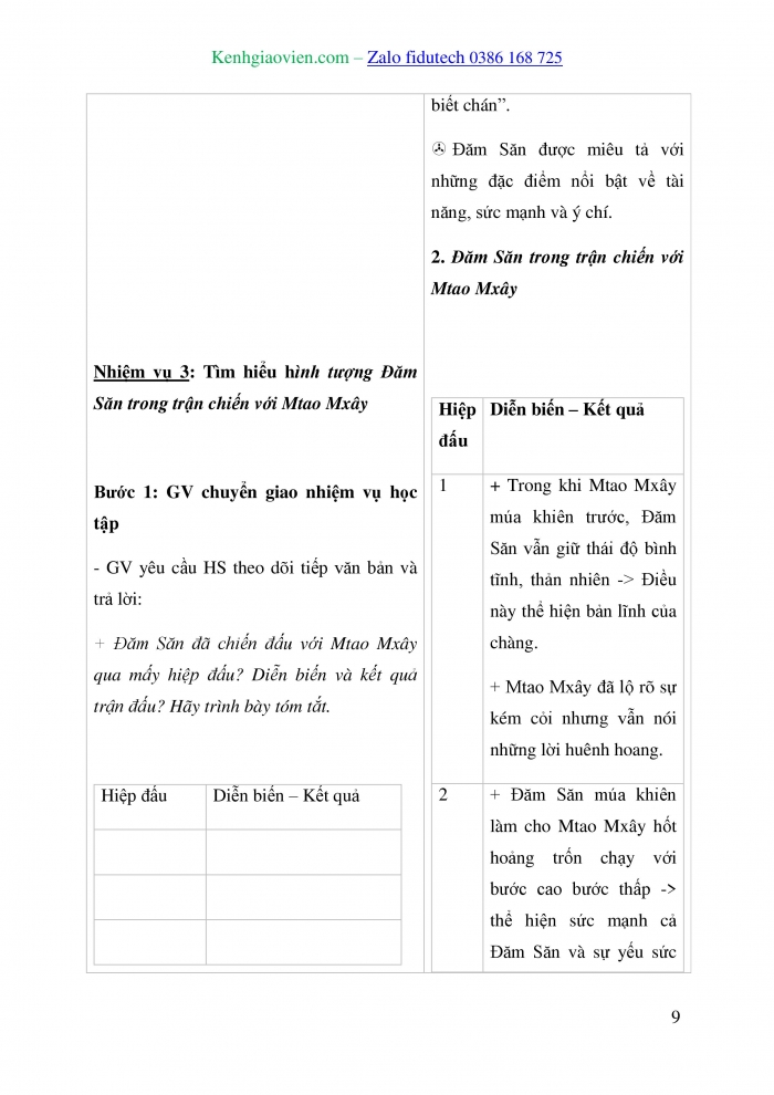 Giáo án và PPT Ngữ văn 10 cánh diều Bài 1: Chiến thắng Mtao Mxây (Trích sử thi Đăm Săn)