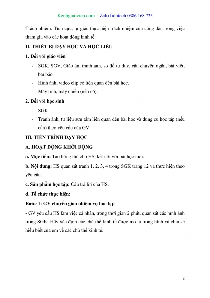 Giáo án và PPT Kinh tế pháp luật 10 chân trời Bài 2: Các chủ thể của nền kinh tế