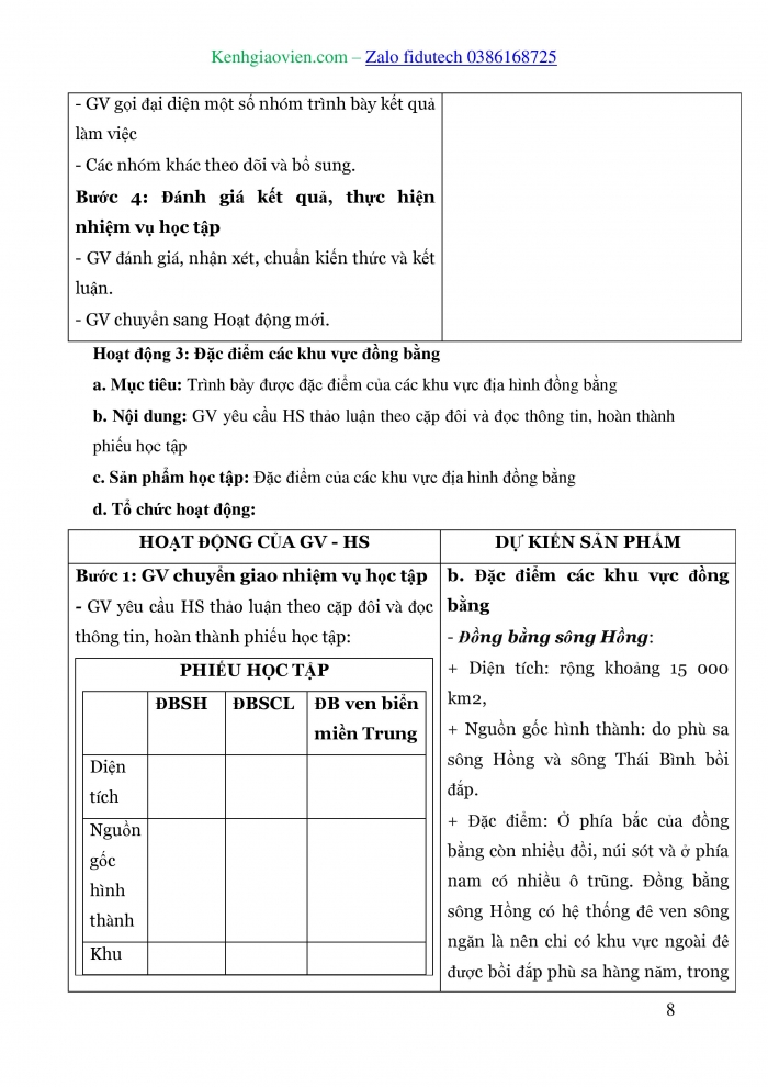 Giáo án và PPT Địa lí 8 chân trời Bài 2: Đặc điểm địa hình