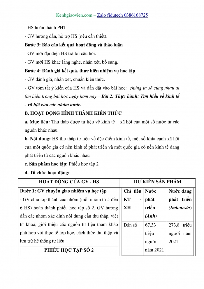 Giáo án và PPT Địa lí 11 chân trời Bài 2: Thực hành Tìm hiểu về kinh tế - xã hội của các nhóm nước