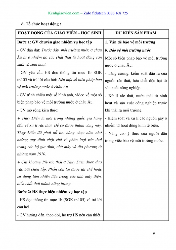 Giáo án và PPT Địa lí 7 kết nối Bài 3: Khai thác, sử dụng và bảo vệ thiên nhiên ở châu Âu