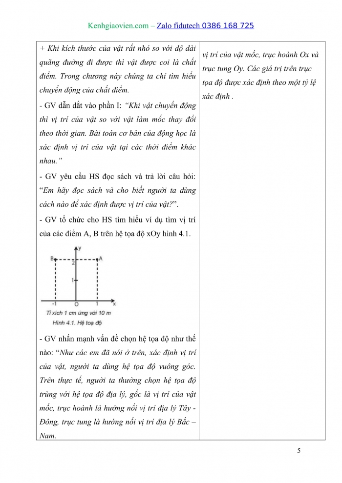 Giáo án và PPT Vật lí 10 kết nối Bài 4: Độ dịch chuyển và quãng đường đi được