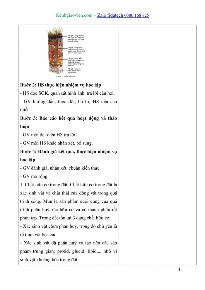 Giáo án và PPT Công nghệ trồng trọt 10 cánh diều Bài 4: Thành phần và tính chất của đất trồng