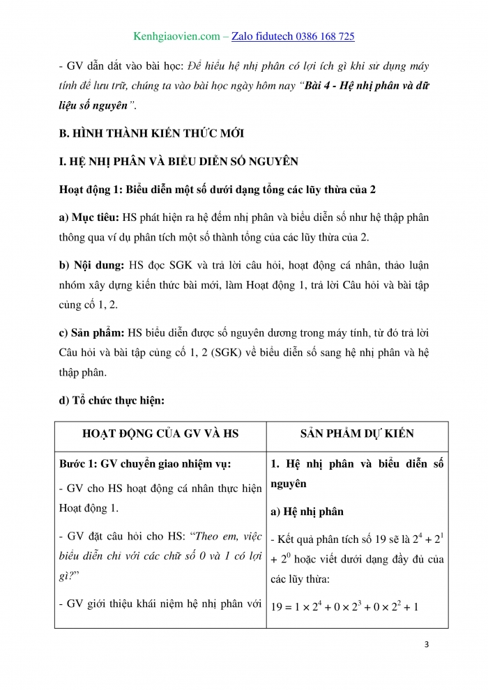 Giáo án và PPT Tin học 10 kết nối Bài 4: Hệ nhị phân và dữ liệu số nguyên