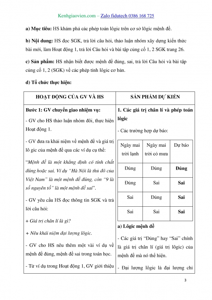 Giáo án và PPT Tin học 10 kết nối Bài 5: Dữ liệu lôgic