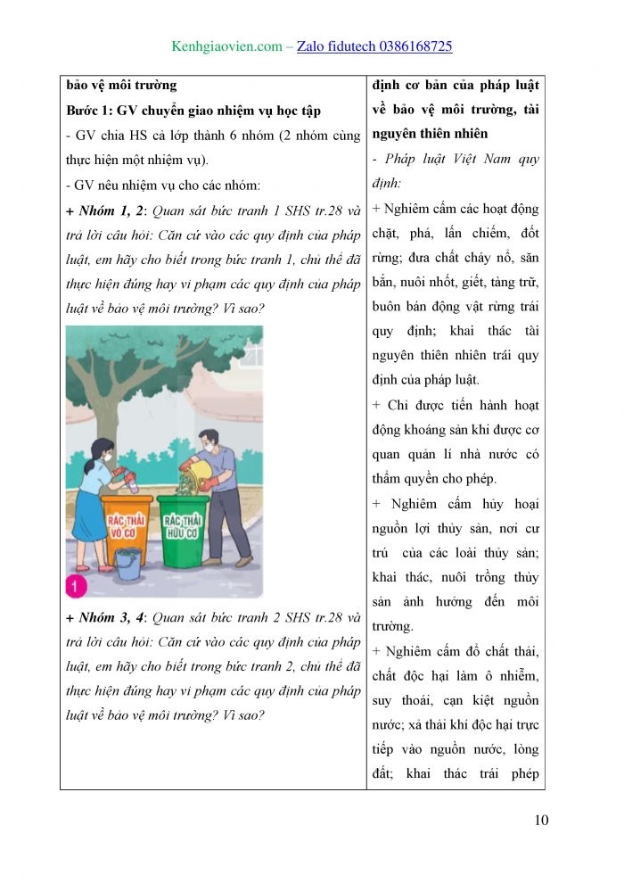 Giáo án và PPT Công dân 8 kết nối bài 5: Bảo vệ môi trường và tài nguyên thiên nhiên