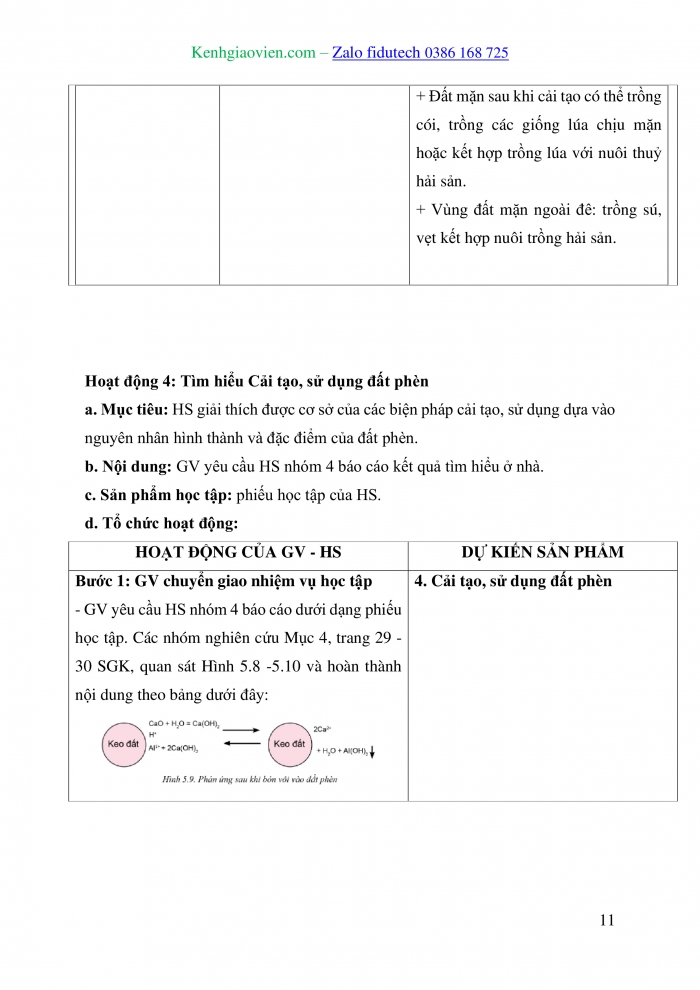 Giáo án và PPT Công nghệ trồng trọt 10 cánh diều Bài 5: Biện pháp cải tạo, sử dụng và bảo vệ đất trồng