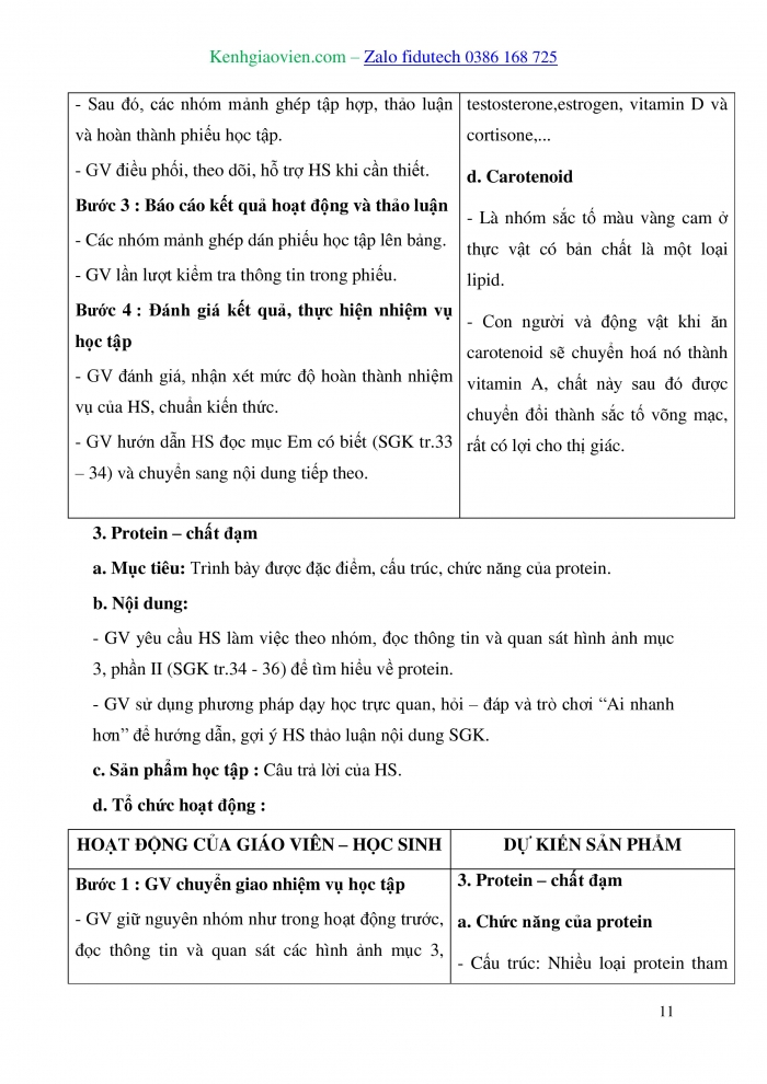 Giáo án và PPT Sinh học 10 kết nối Bài 5: Các phân tử sinh học