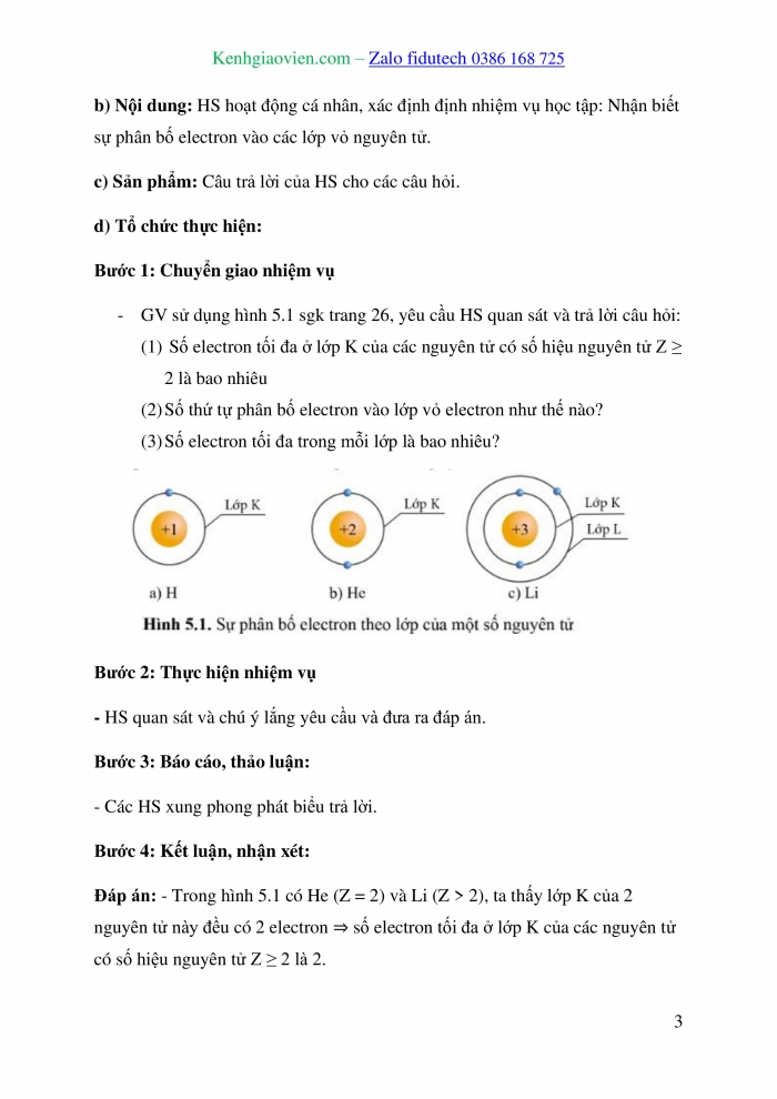 Giáo án và PPT Hoá học 10 cánh diều Bài 5: Lớp, phân lớp và cấu hình electron