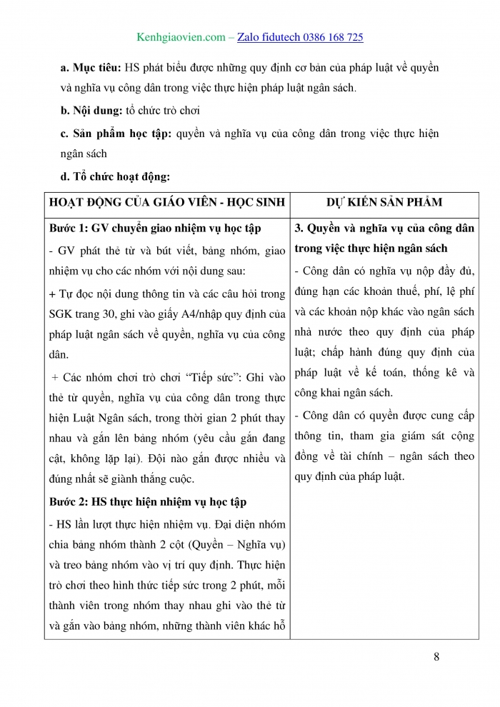 Giáo án và PPT Kinh tế pháp luật 10 cánh diều Bài 5: Ngân sách nhà nước