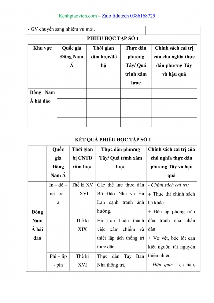 Giáo án và PPT Lịch sử 11 chân trời Bài 5: Quá trình xâm lược và cai trị của chủ nghĩa thực dân ở Đông Nam Á