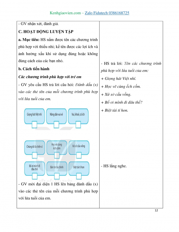 Giáo án và PPT Công nghệ 3 kết nối Bài 5: Sử dụng máy thu hình