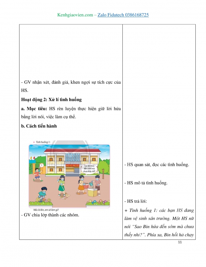 Giáo án và PPT Đạo đức 3 chân trời Bài 6: Em giữ lời hứa