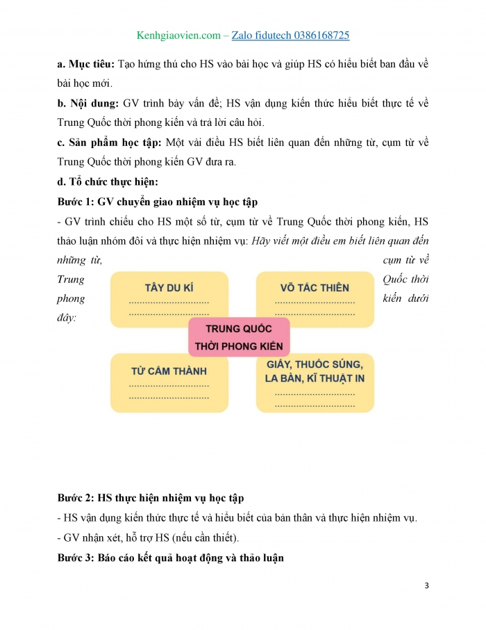 Giáo án và PPT Lịch sử 7 chân trời Bài 6: Khái lược tiến trình lịch sử Trung Quốc từ thế kỉ VII đến giữa thế kỉ XIX