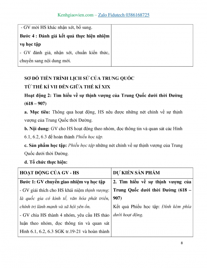 Giáo án và PPT Lịch sử 7 cánh diều Bài 6: Khái quát tiến trình lịch sử Trung Quốc