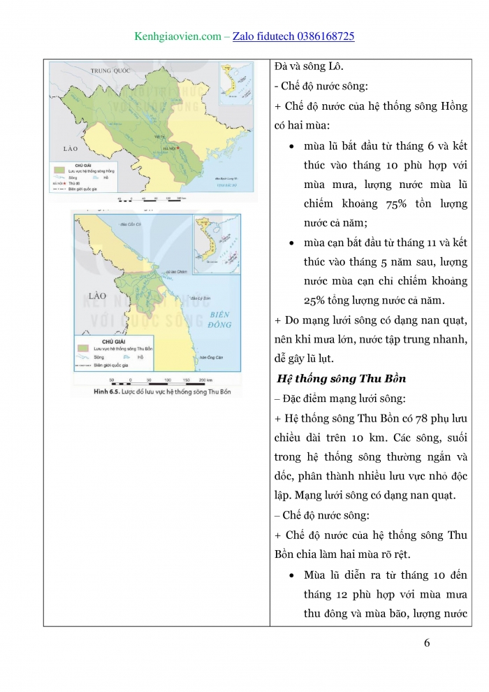 Giáo án và PPT Địa lí 8 kết nối Bài 6: Thuỷ văn Việt Nam