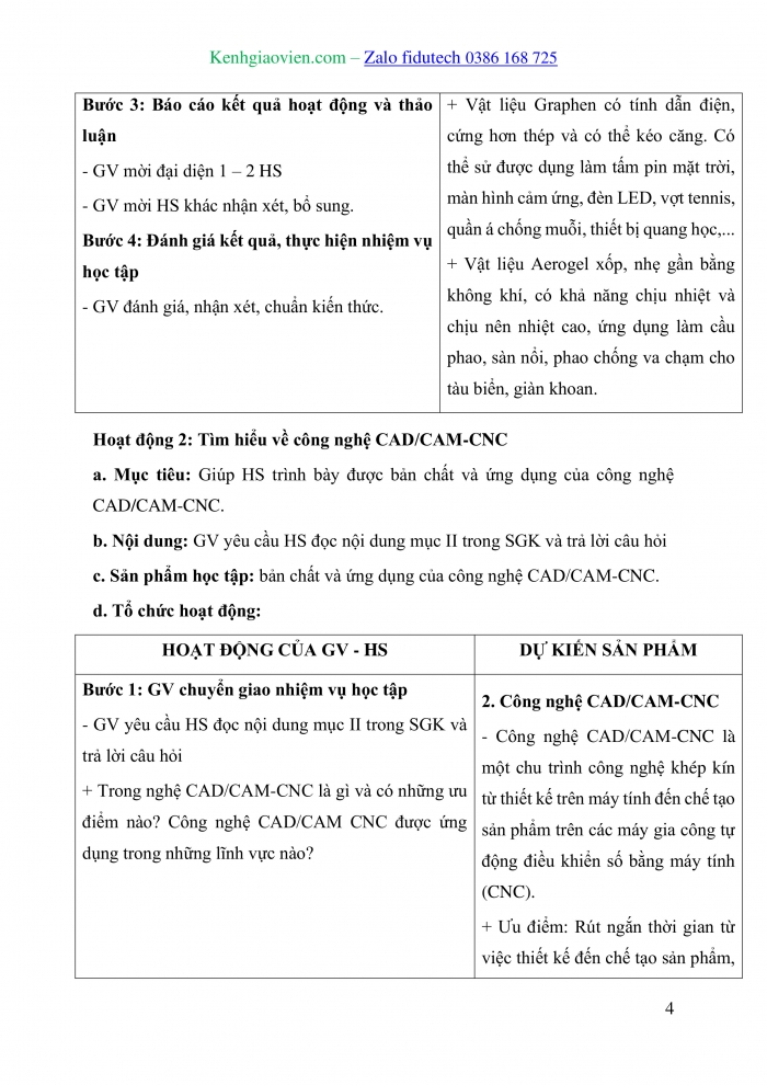 Giáo án và PPT Thiết kế và Công nghệ 10 cánh diều Bài 6: Ứng dụng của một số công nghệ mới