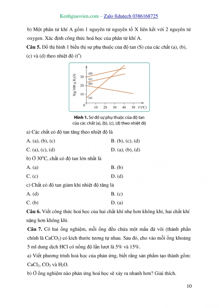 Giáo án và PPT KHTN 8 cánh diều Bài tập Chủ đề 1